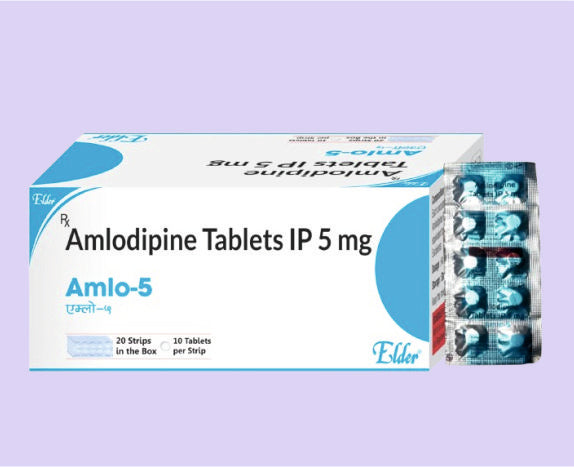 AMLO 5 TABS (STRIPS) 10'S ( Amlodipine 5MG ) by Elder