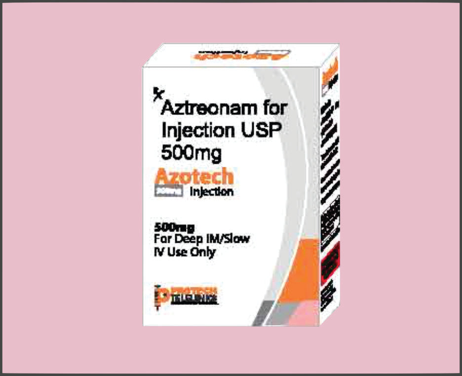 Azotech 500 (Vial) Aztreonam 500 Mg By Protech