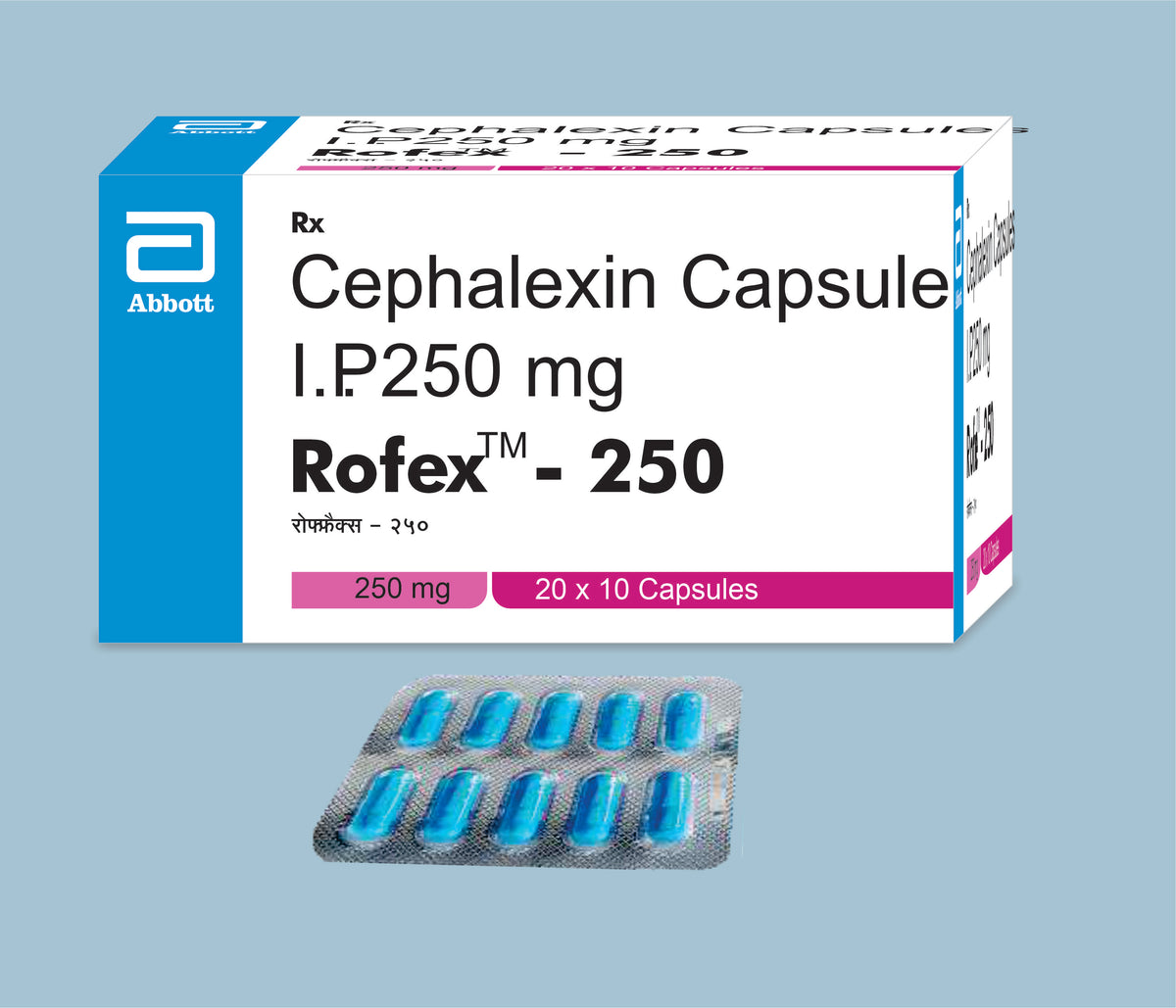 Rofex 250mg Capsules (50x20x10's) Cephalexin 250 mg Cap by Abbott