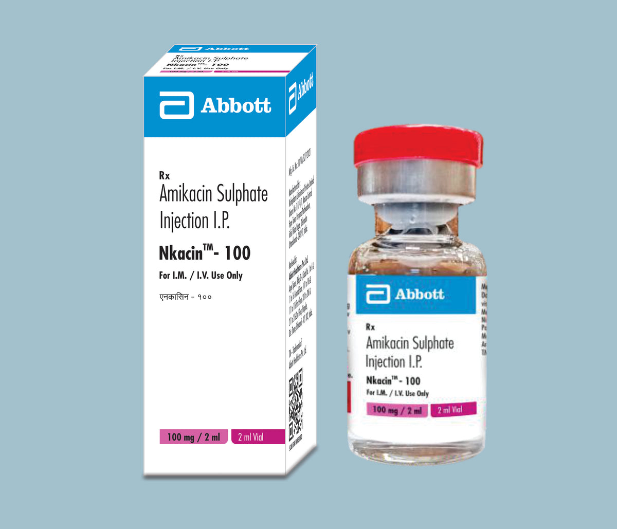 Nkacin - 100 2ml (50x24x2ml) Amikacin 100 mg Inj by Abbott