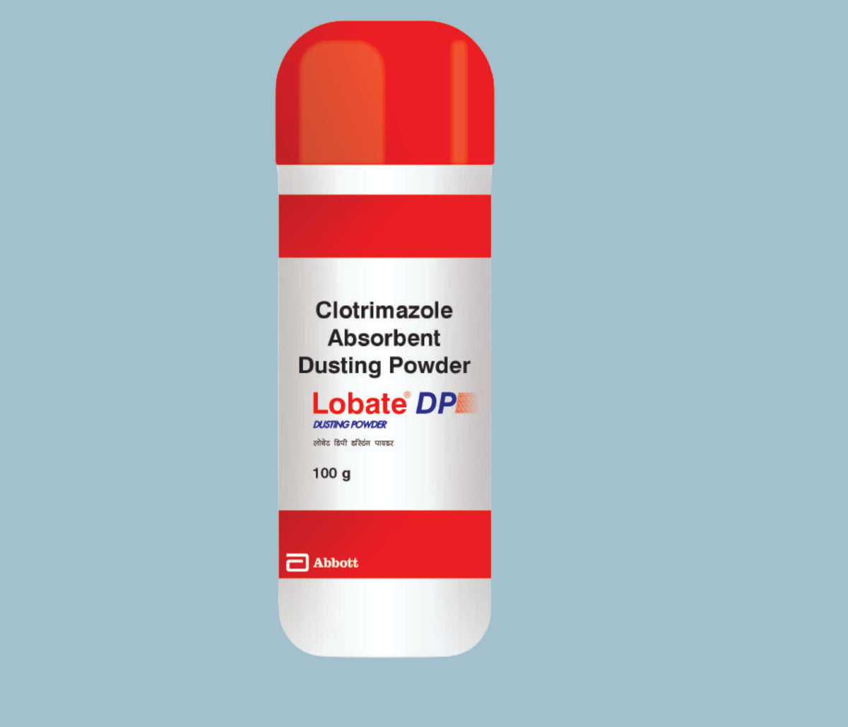 Lobate Dusting Powder 100gm (4x20x100gm) Clotrimazole 1% w/w Dusting Powder by Abbott
