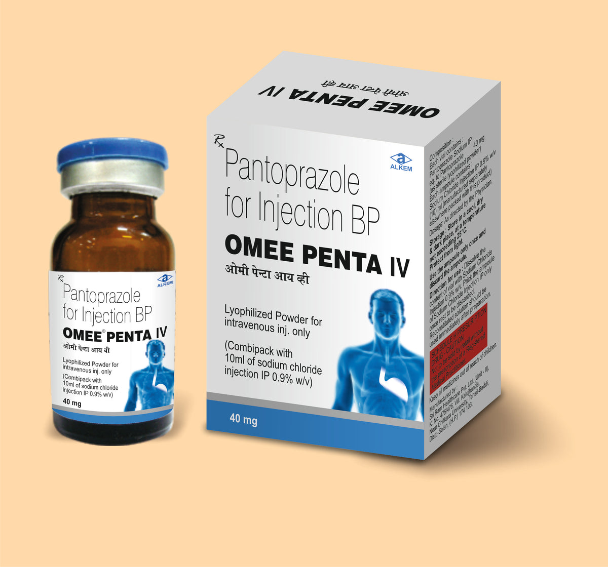Omee Penta Iv (Vial) (Vial) Pantoprazole 40 Mg By Alkem