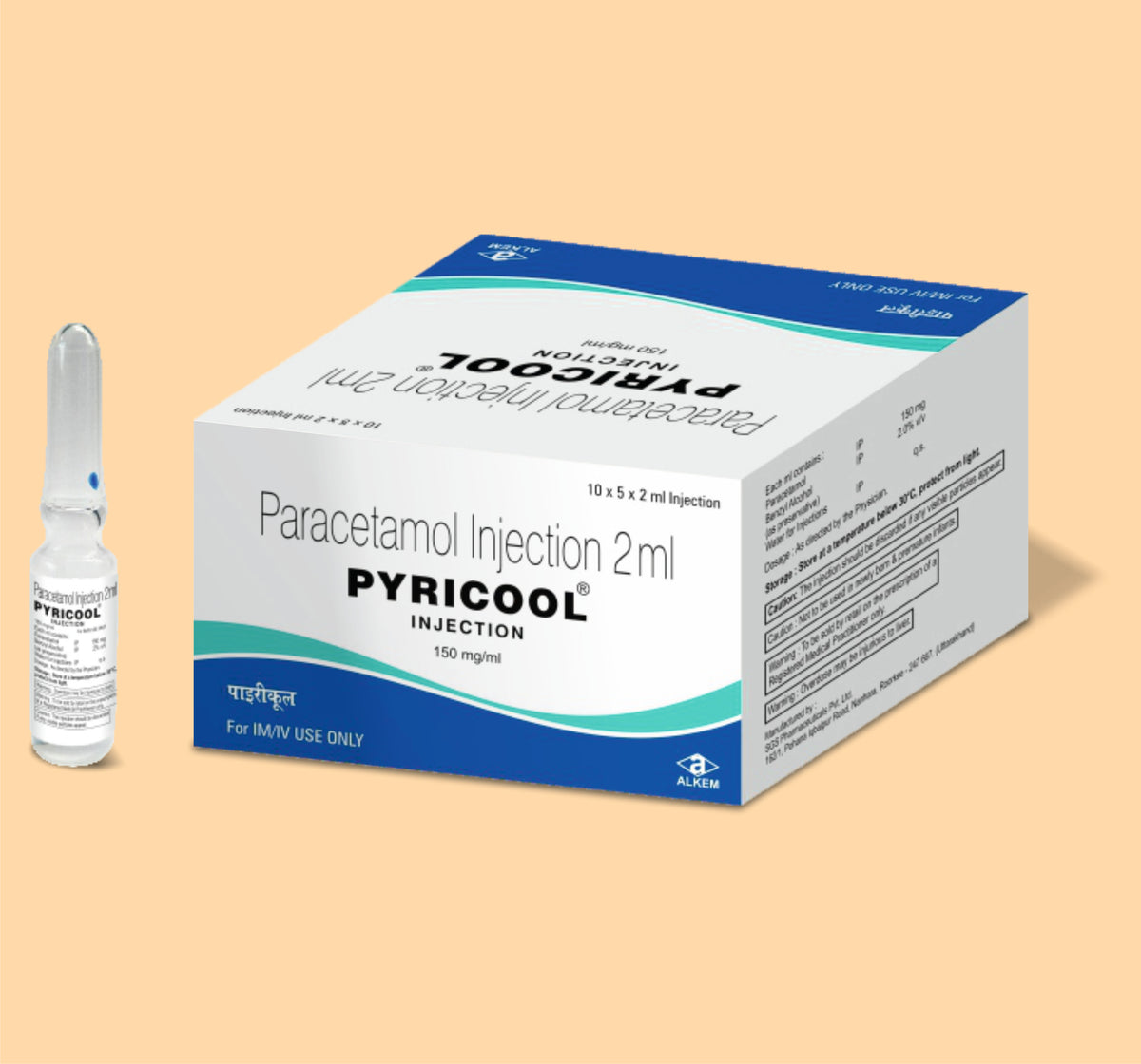 Pyricool Injection (2Ml) Ampoule (2 Ml Amp) Paracetamol 150 Mg By Alkem