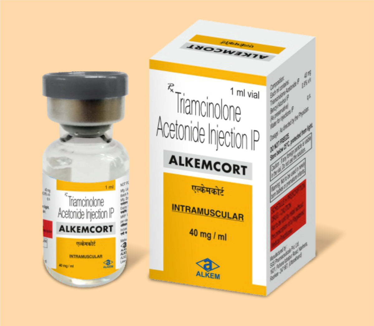 Alkemcort (1Ml) Vial (1Ml Amp) Triamcinolone Acetonide 40 Mg By Alkem