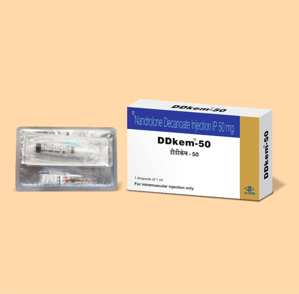 Ddkem 50 (1Ml) Ampoule (1Ml) Nandrolone Decanoate 50 Mg By Alkem