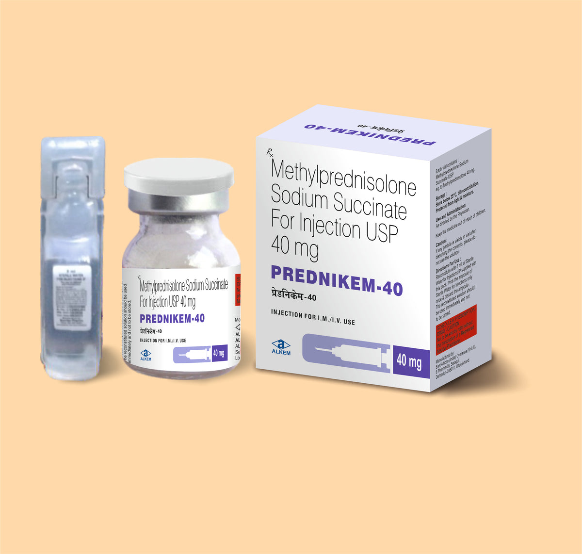 Prednikem 40 (Vial) (Vial) Methylprednisolone 40 Mg By Alkem