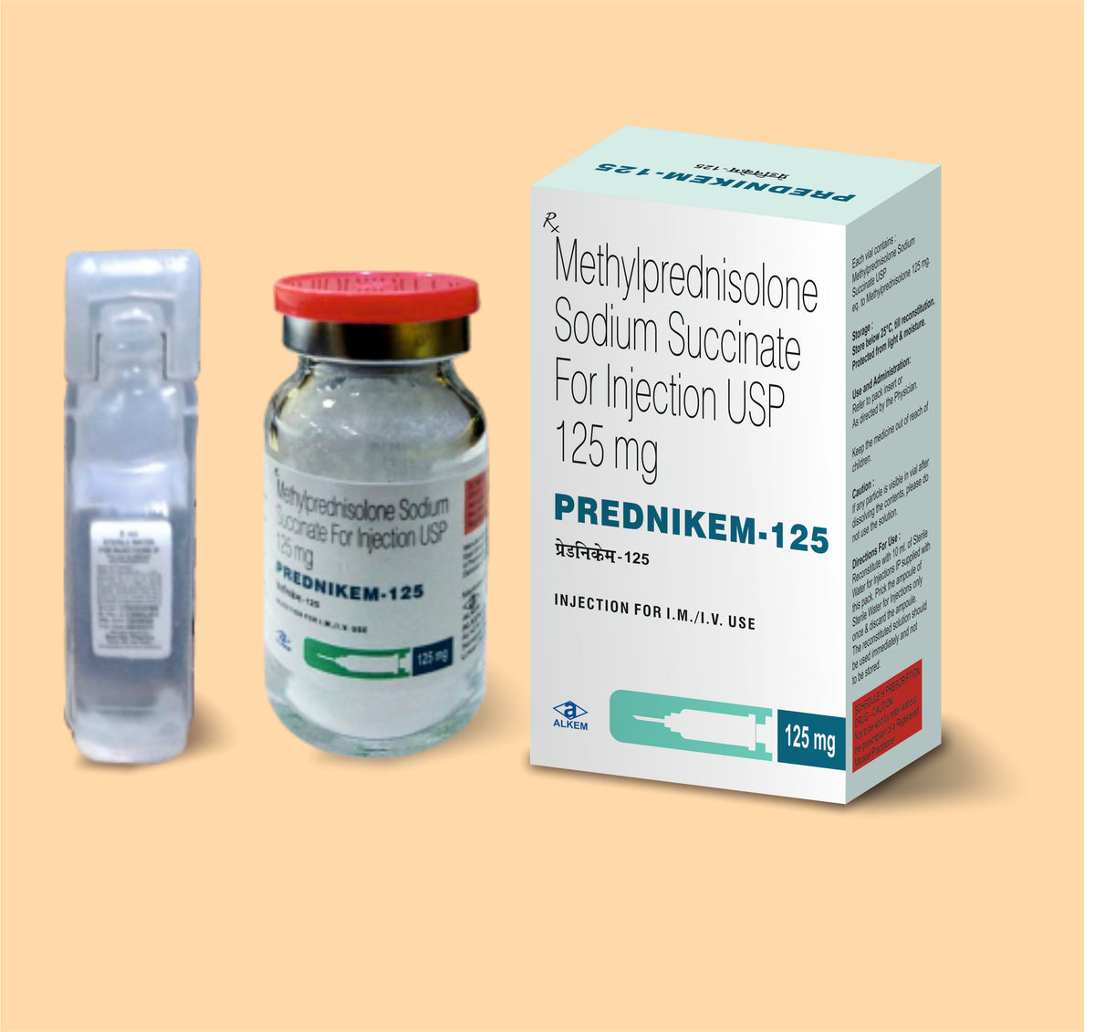 Prednikem 125 (Vial) (Vial) Methylprednisolone 125 Mg By Alkem