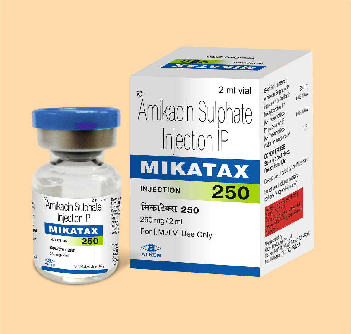 Mikatax 250 (2Ml Vial) (2Ml) Amikacin 250 Mg By Alkem