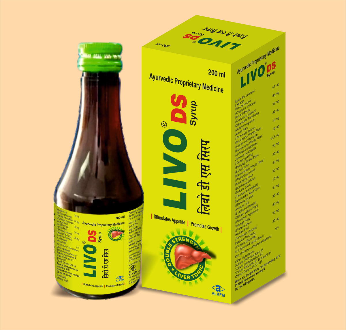 Livo-Ds Syrup 200Ml (200 Ml) Ayurvedic Liver Tonic By Alkem
