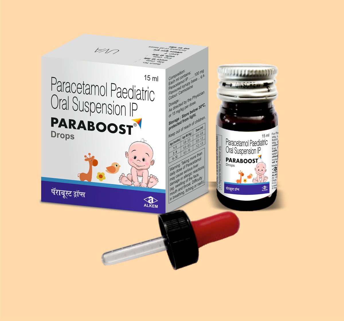 Paraboost Drops (15 Ml) (15 Ml) Paracetamol 100 Mg By Alkem