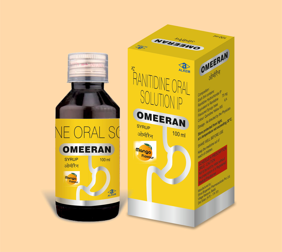 Omeeran Syrup (100Ml) (100 Ml) Ranitidine Hydrochloride 75 Mg By Alkem