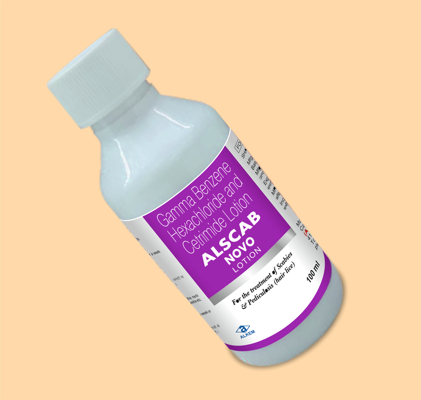 Alscab Novo Lotion 100mlGamma Benzene 1% W/V + Cetrimide 0.1% W/V by Alkem