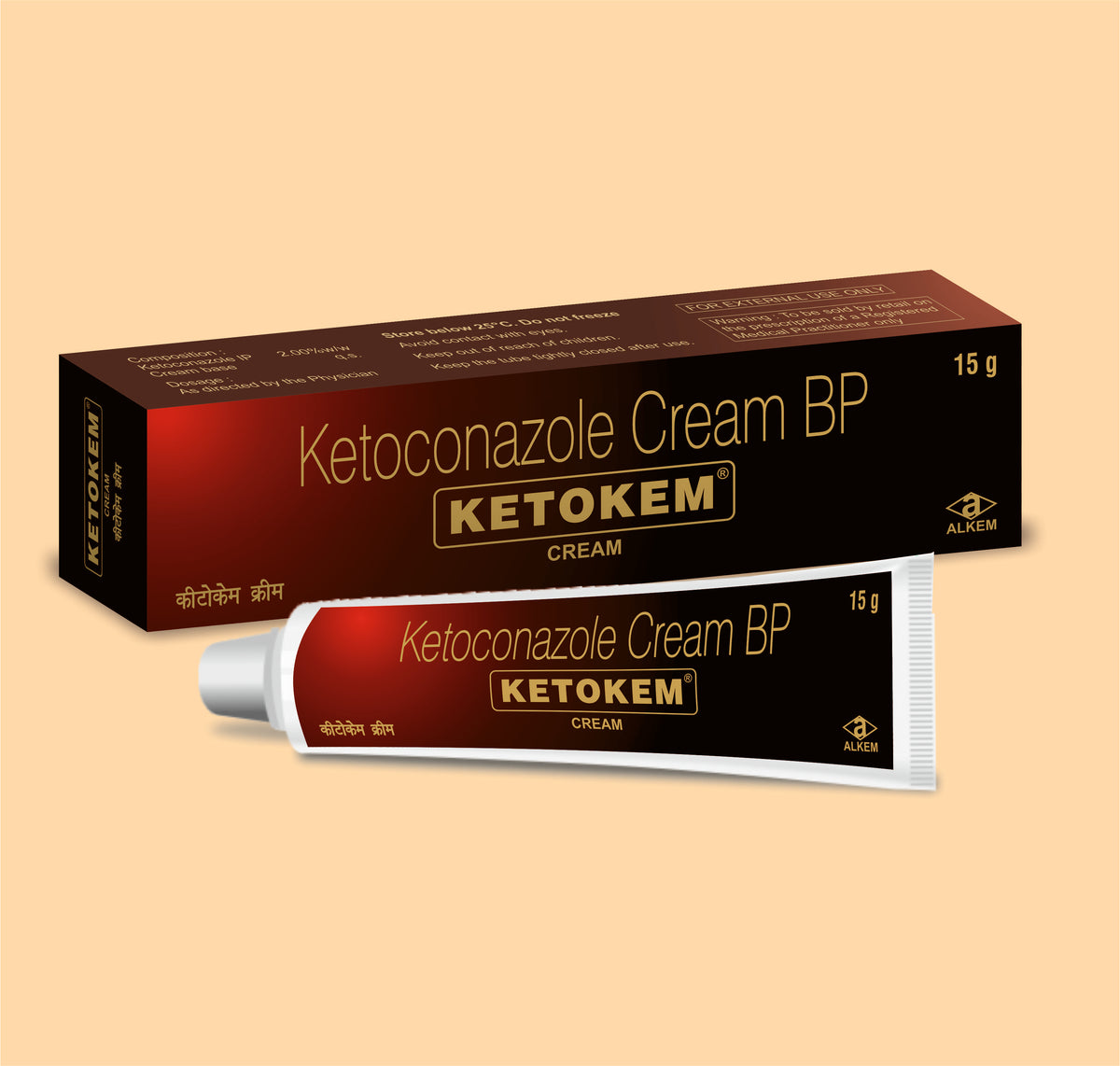 Ketokem Cream (15G) (15 G) Ketoconazole 2% By Alkem
