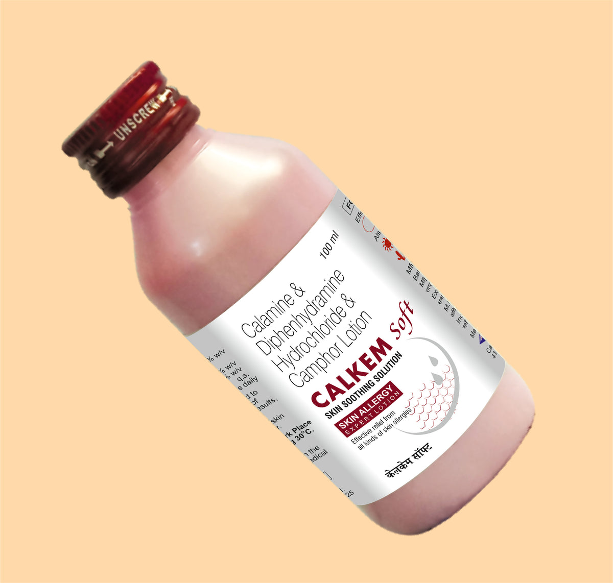Calkem Soft (100Ml) (100 Ml) Calamine + Diphenhydramine By Alkem