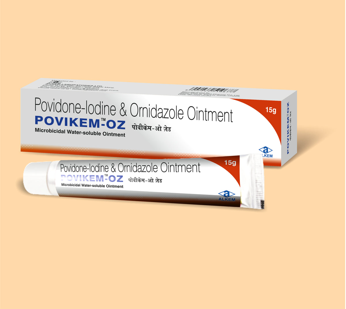 Povikem-Oz (15G) (15Gm) Povidone Iodine + Ornidazole By Alkem