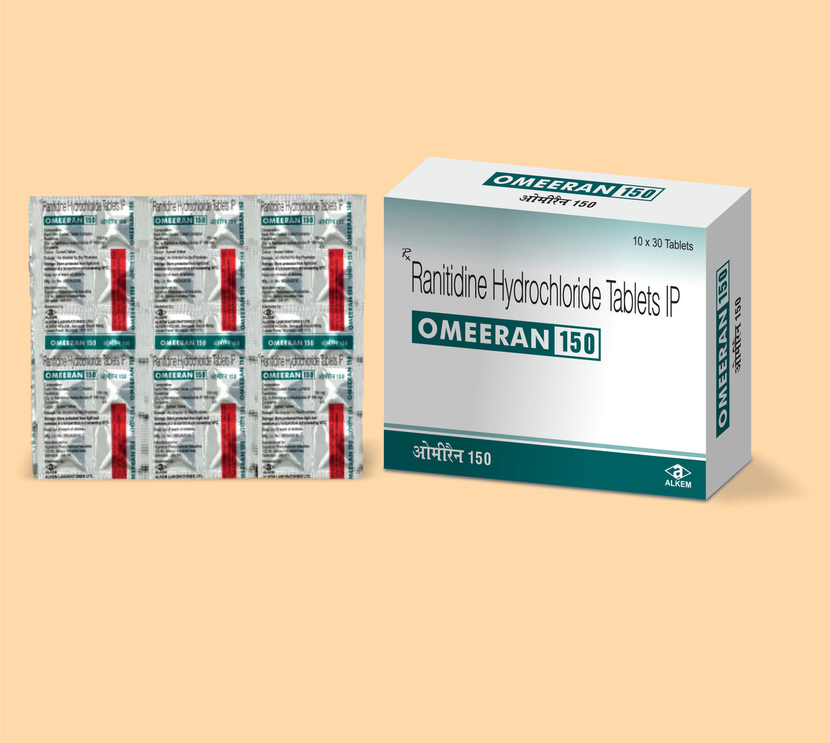 Omeeran 150 Tablets (30'S) (30'S) Ranitidine 150 Mg By Alkem