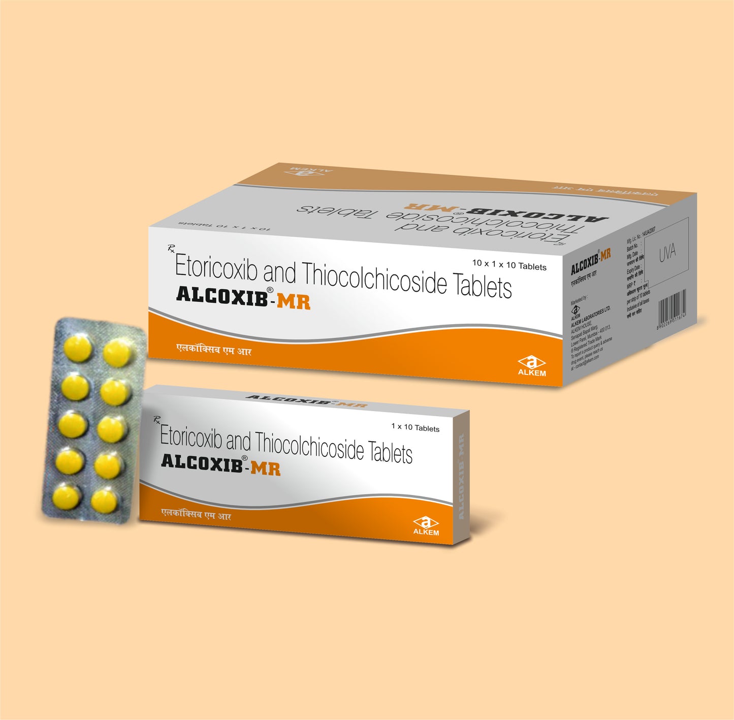 Alcoxib-Mr (10'S) 10'sEtoricoxib 60 Mg + Thicolchicoside 4 Mg by Alkem