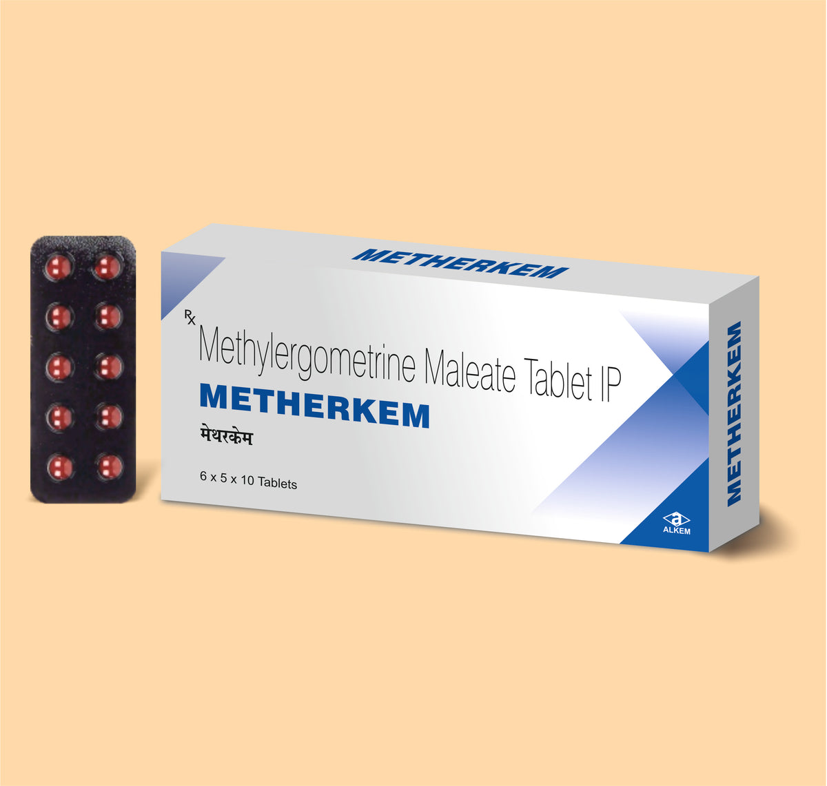 Metherkem (10'S) (10'S) Methylergometrine 0.125 Mg By Alkem