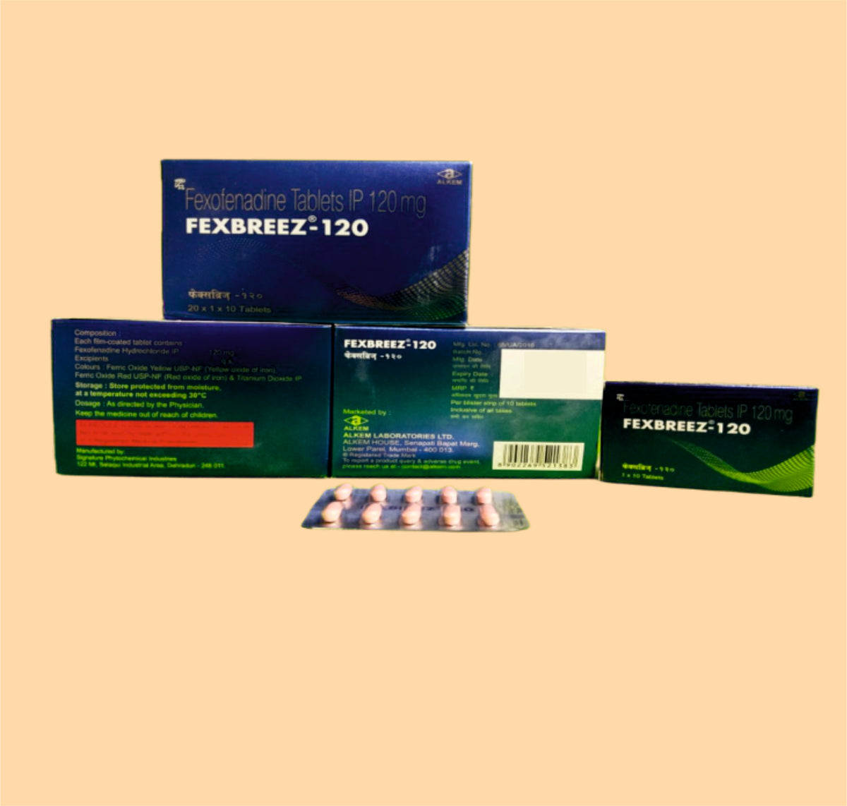 Fexbreez 120 Tablets 10'S (10'S) Fexofenadine Hydrochloride 120 Mg By Alkem