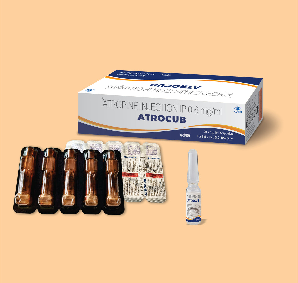 Atrocub Injection (1 Ml) Atropine Sulphate 0.6Mg By Alkem