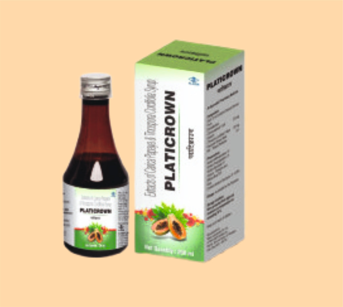 Platicrown Syrup (200 Ml) Erandakarkati (Carica Papaya) Leaf 375 Mg + Guduchi (Tinospora Cordifolia) Stem 125 Mg By Alkem