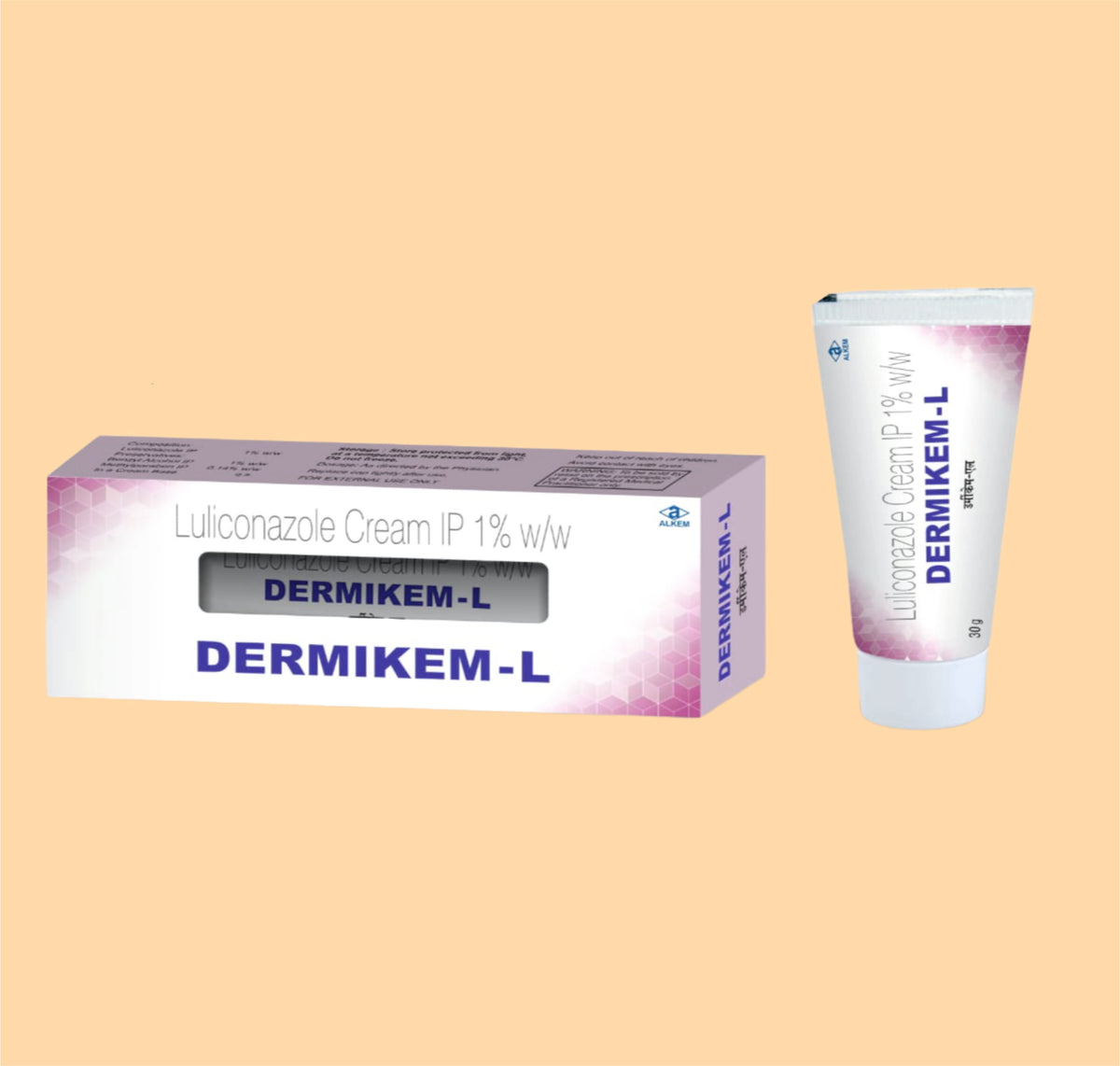 Dermikem-L Cream 30G (30 Gm) Luliconazole 1% W/W + Benzyl Alcohol 1% W/W + Methylparaben 0.14% W/W By Alkem