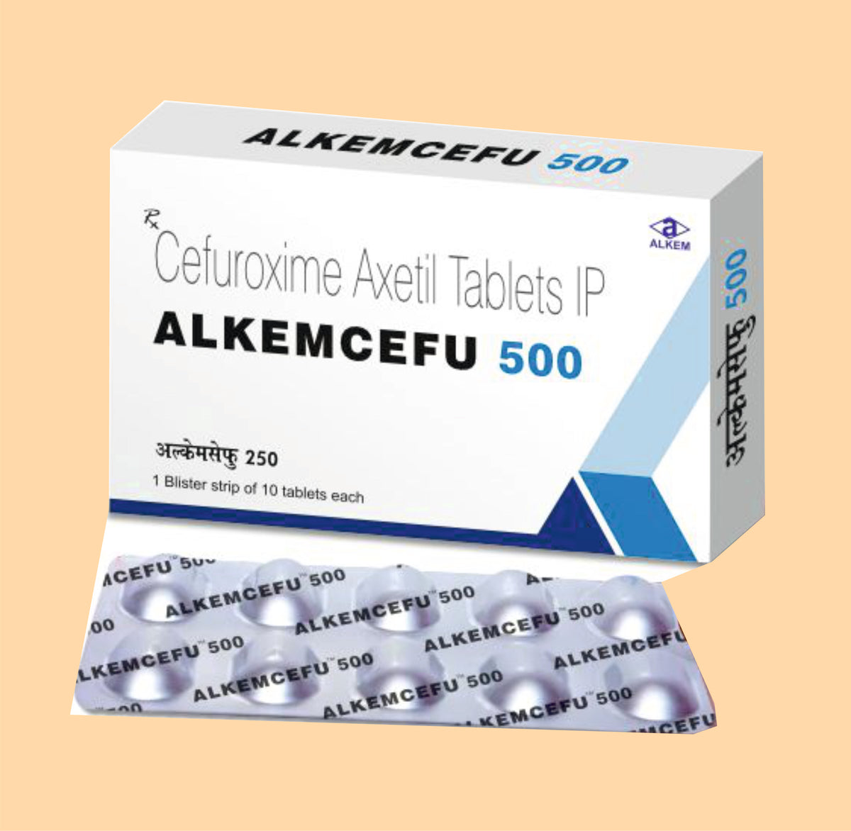 Alkemcefu 500 Tablets (10S) Cefuroxime 500 Mg By Alkem