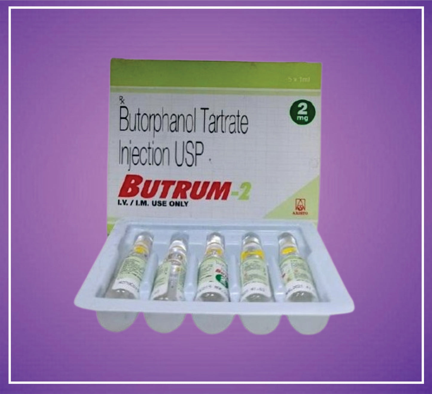 BUTRUM 2mg (Butorphanol tartrate 2mg inj)