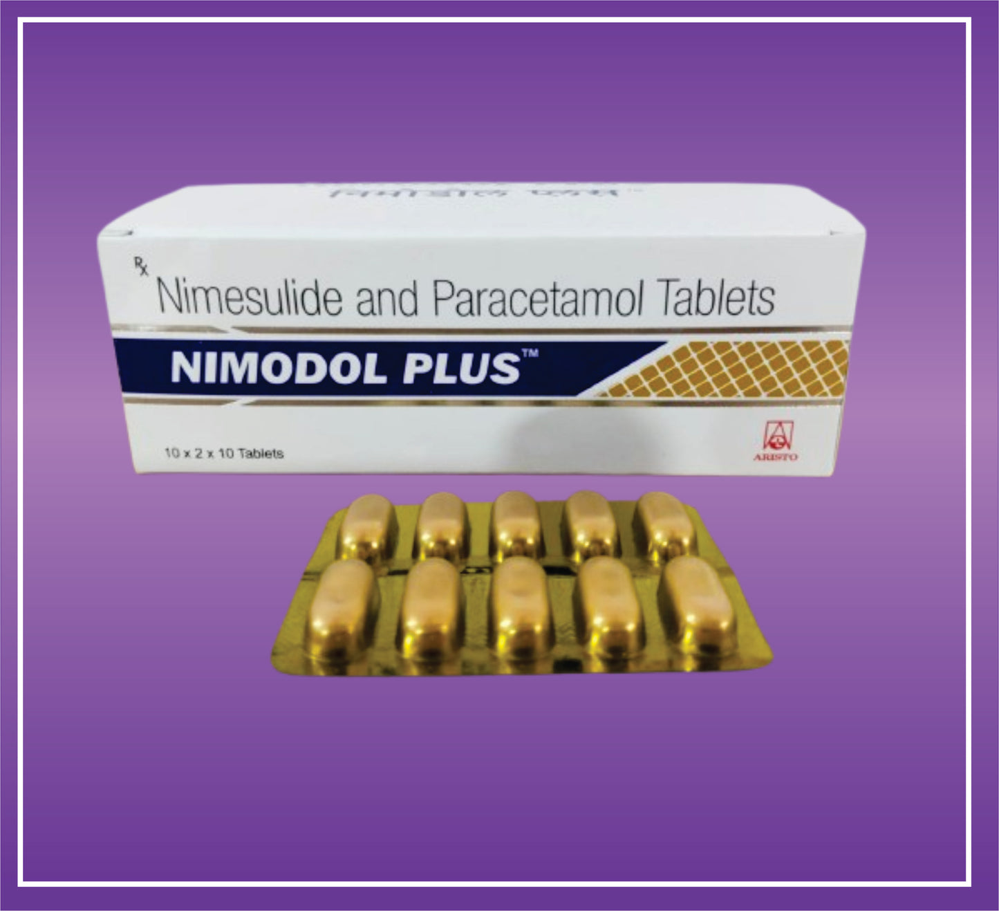 Nimodol Plus Tab (Golden Pvc) (10x2x10) Nimesulide 100mg + Paracetamol 325mg