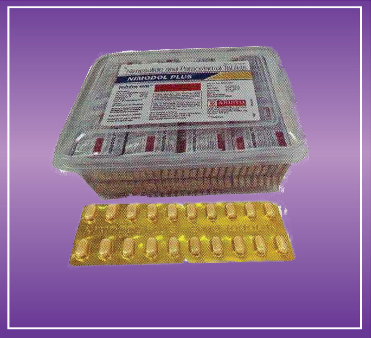 Nimodol Plus Tab (Golden Pvc Plastic Box) (45x2x10) Nimesulide 100 mg, Paracetamol 325 mg Tab by Aristo