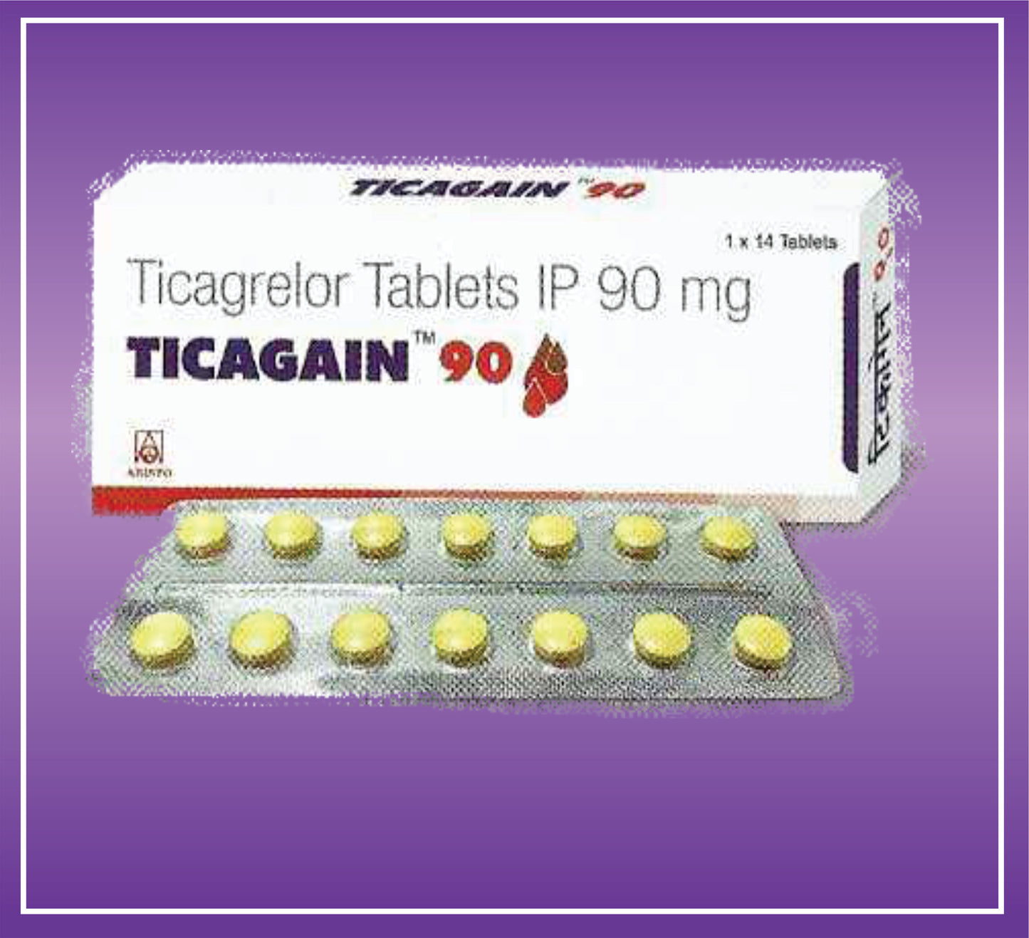 Ticagain 90 Tab (10x1x14) Ticagrelor 90mg