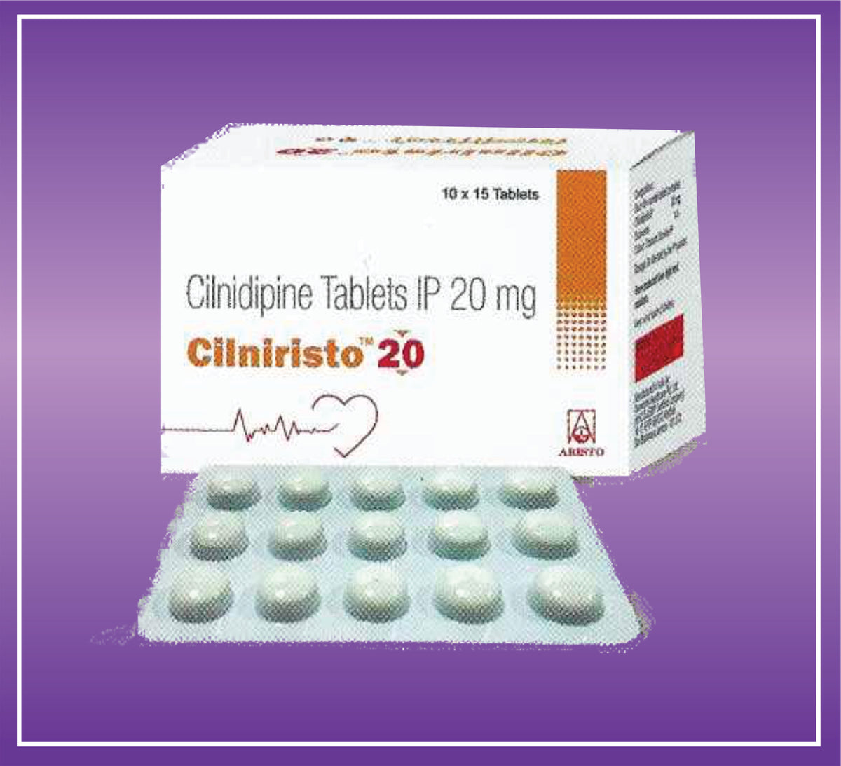 Cilniristo 20 Tab (10x15) Cilnidipine 20mg by Aristo