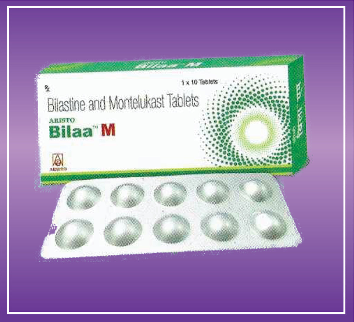 Aristo Bilaa-M Tab (10x1x10) Bilastine 20mg + Montelukast 10mg by Aristo