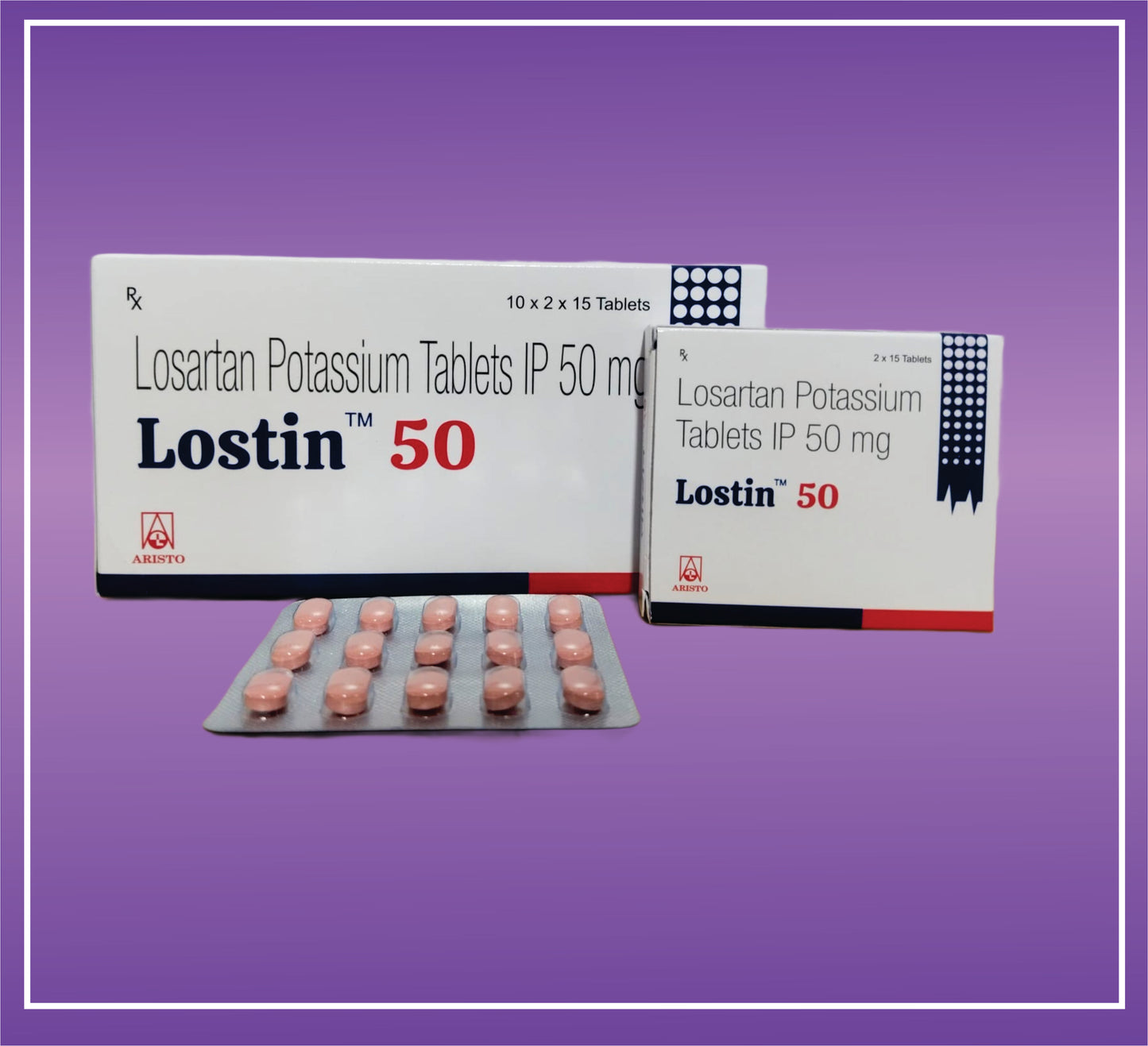Lostin 50mg Tab (10x2x15) Losartan 50mg Tab