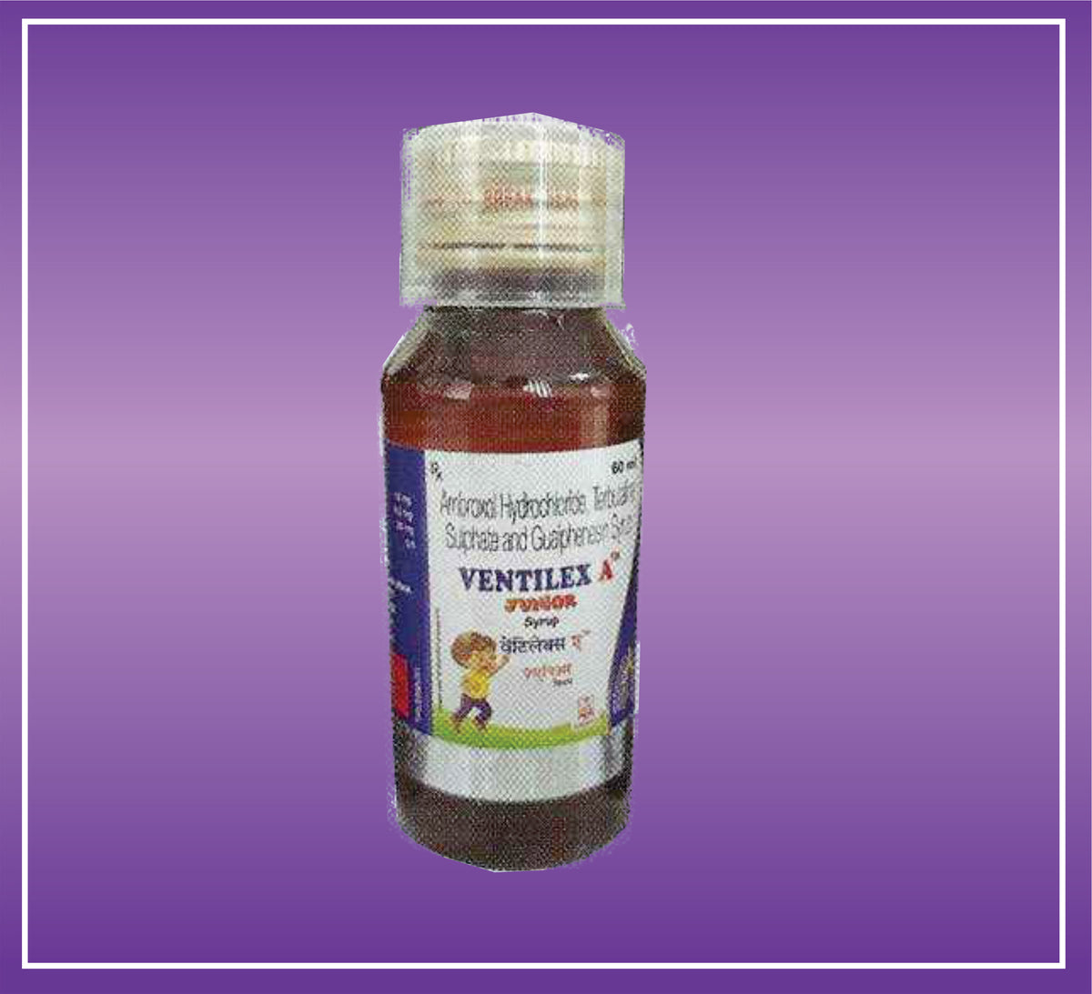 Ventilex A Junior (60ml) Ambroxol Hydrochloride 10mg + Terbutaline Sulphate 0.5mg + Guaiphenesin 25mg by Aristo