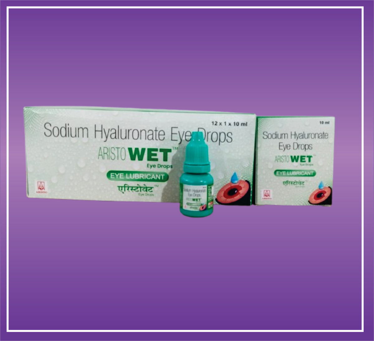 Aristowet Eye Lubricant Drop (10ml) Sodium Hyaluronate 0.1%W/V + Stabilized Oxychloro Complex 0.005% W/V by Aristo