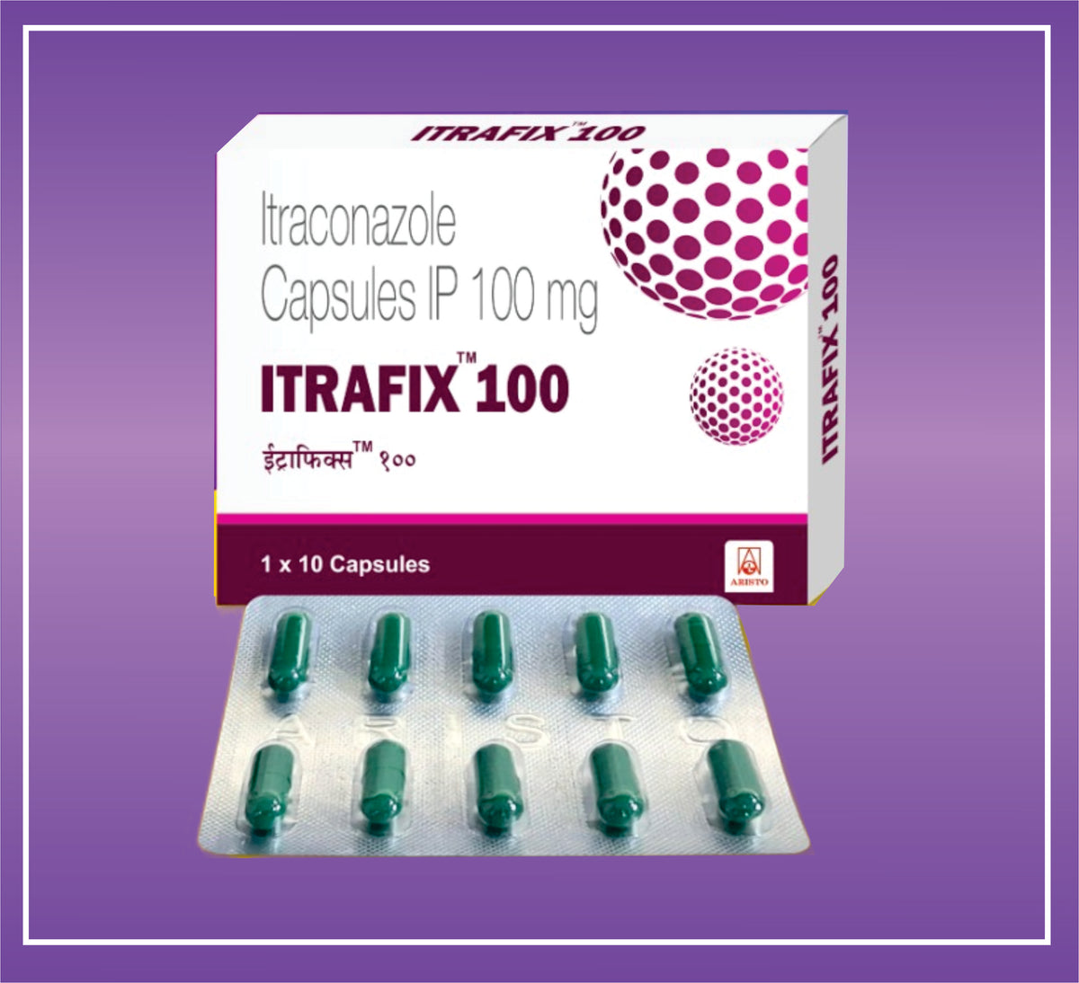 Itrafix 100 Cap (10x1x10) Itraconazole 100 mg Cap by Aristo
