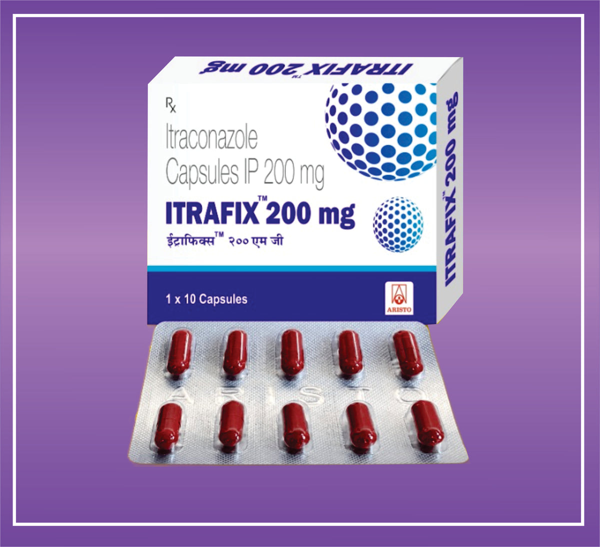 Itrafix 200 Cap (10x1x10) Itraconazole 200mg by Aristo