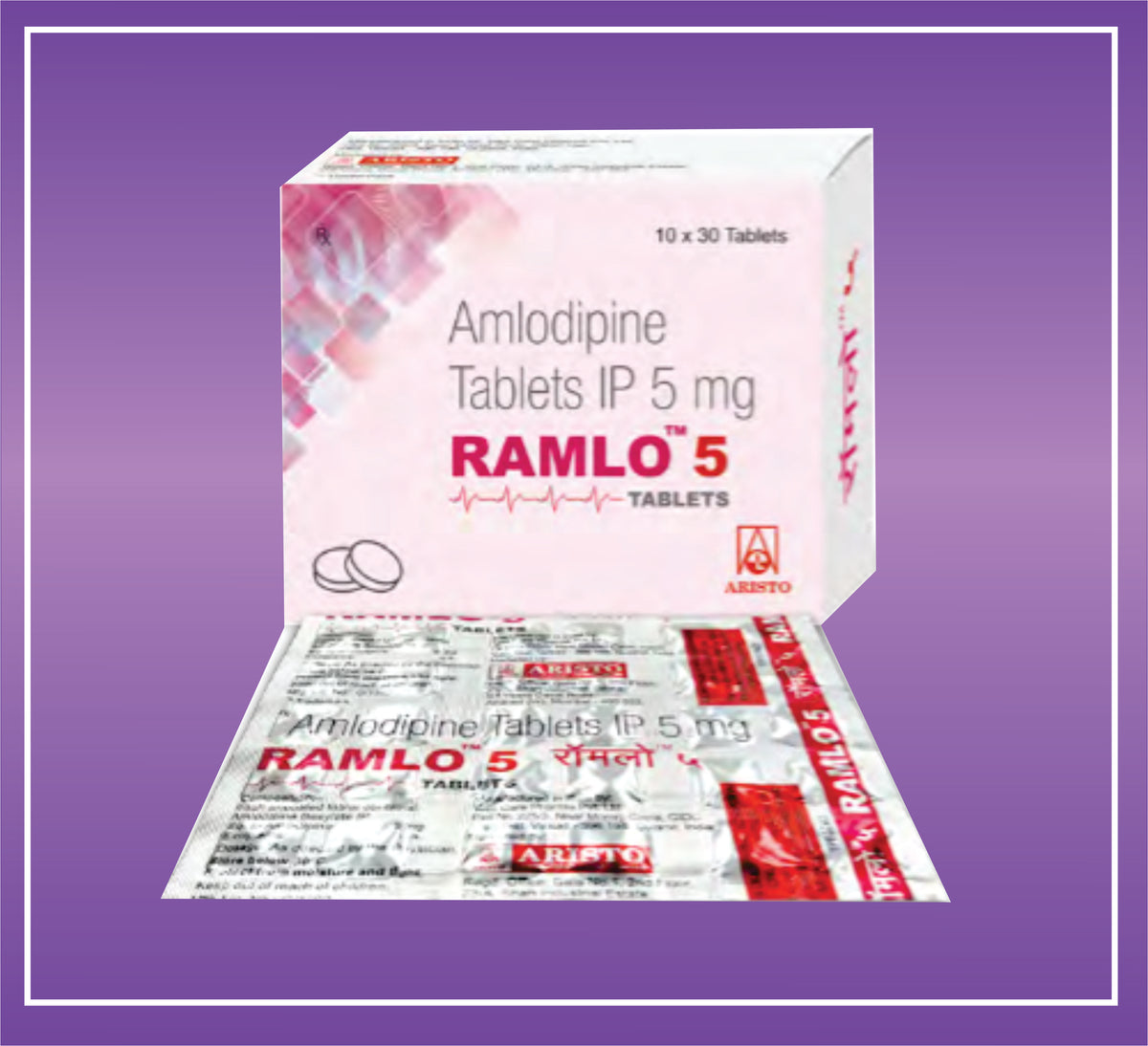 Ramlo Tab (10x30) Amlodipine 5 mg Tab by Aristo