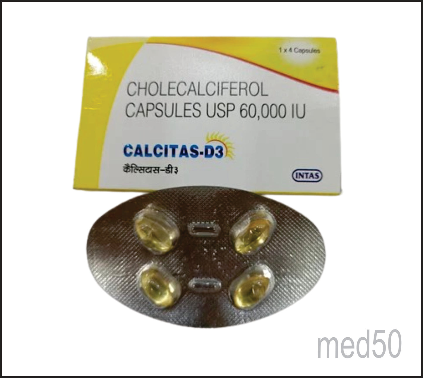 Calcitas D3 Capsule (Cholecalciferol(60000.0 Iu)