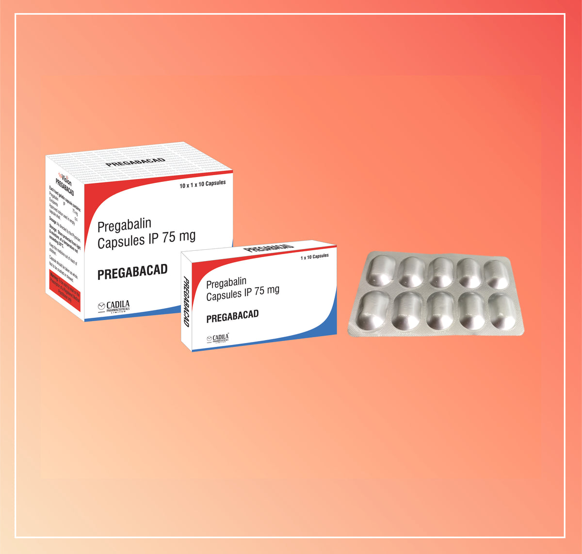 Pregabacad Cap (10X1X10 C) Pregabalin 75Mg Capsules By Cadila