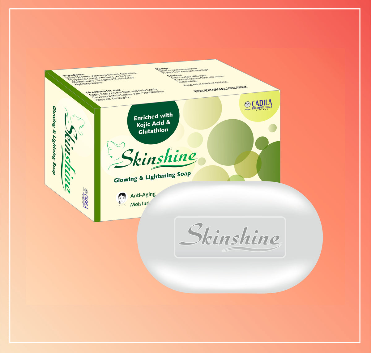 Skinshine Glowing & Lightning Soap (1 No.) Skin Glowing And Lightening Soap By Cadila