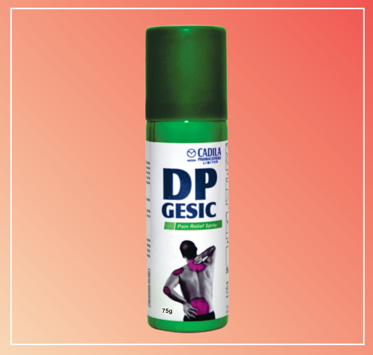 Dp Gesic Spray 75 Gm (75 Gm) Virgin Linseed Oil Bp 3.00% W/W, Diclofenac Sodium 1.00% W/W, Methyl Salicylate 10% W/W, Menthol 5.00% W/W By Cadila