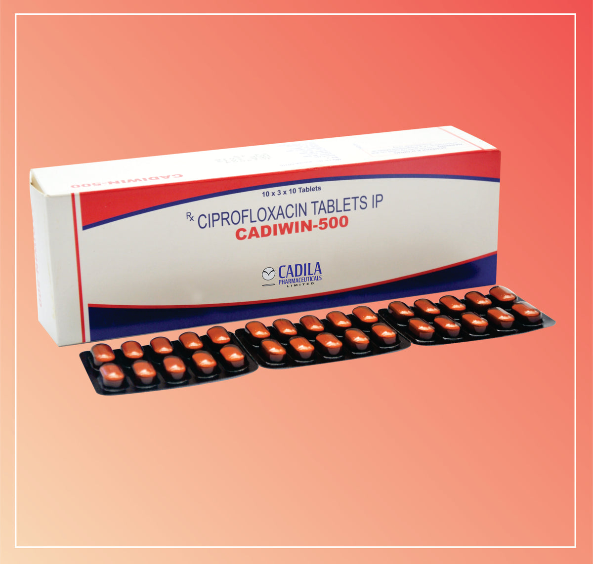 Cadiwin 500Mg Tab (30X10 T) Ciprofloxacin 500 Mg By Cadila