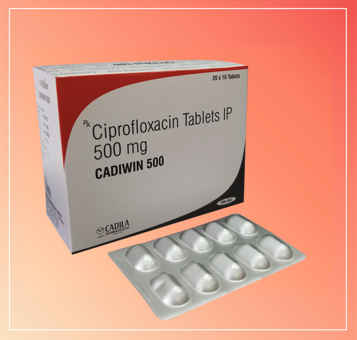 Cadiwin 500 Alu-Alu Tab (20X10 T) Ciprofloxacin 500 Mg By Cadila