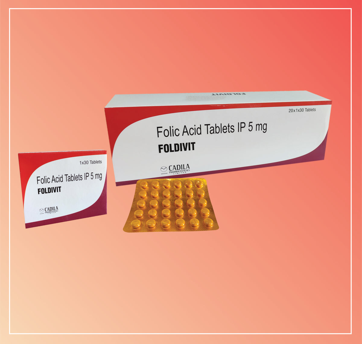 Foldivit (20X30 T) Folic Acid 5 Mg By Cadila