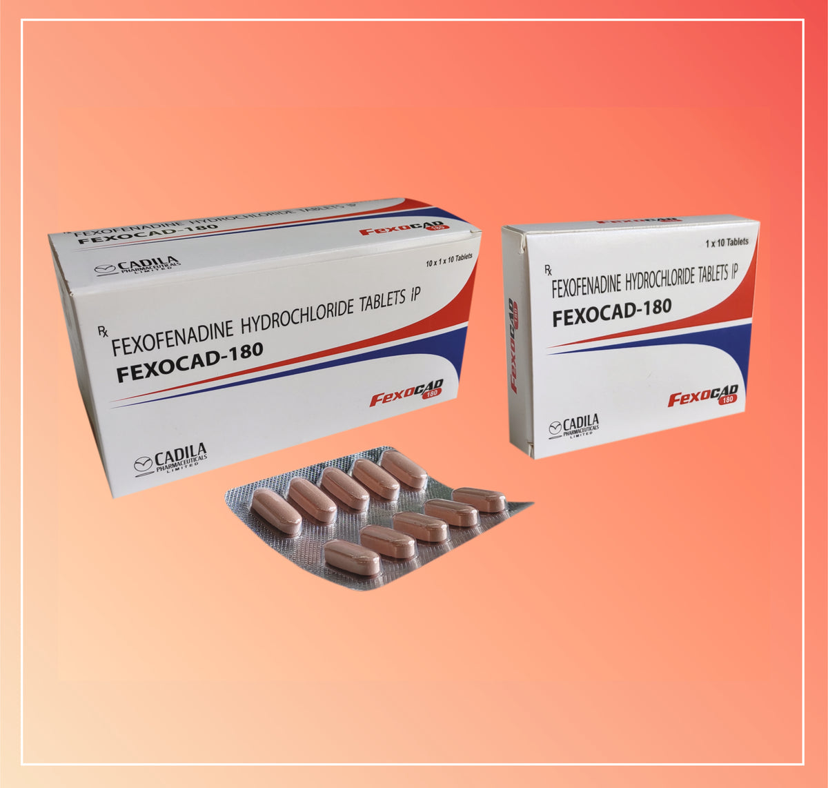 Fexocad 180 Mg Tab (10X10) Fexofenadine 180 Mg By Cadila