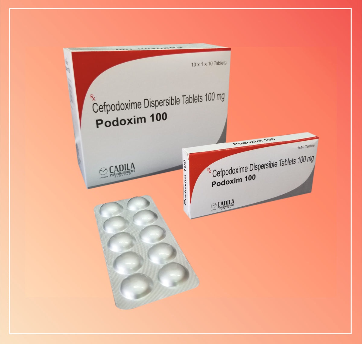 Podoxim 100Mg Dt (10X1X10 T) Cefpodoxime 100 Mg Dt By Cadila