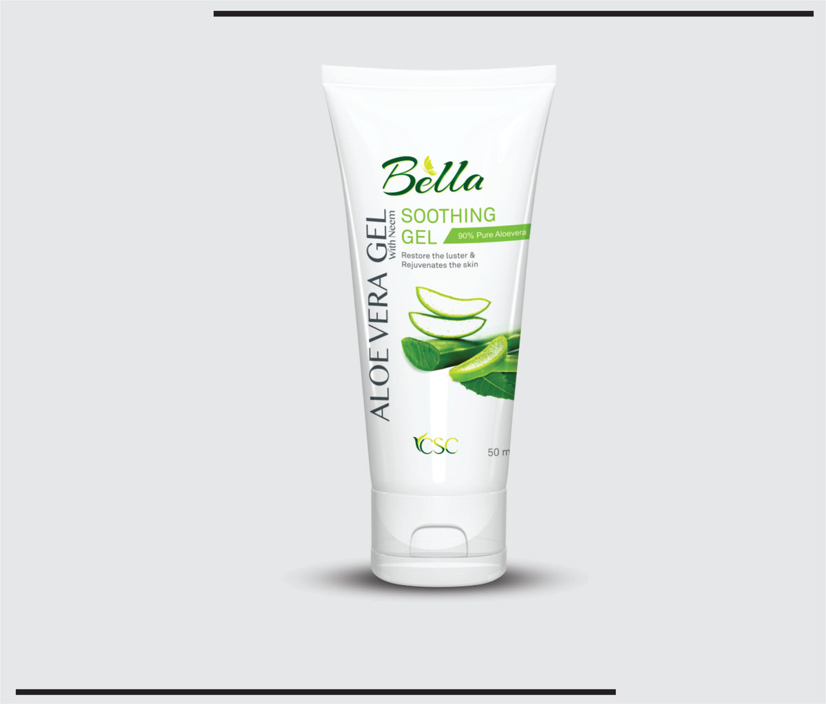 Bella Aloe Vera Gel (50ml) Aloe Vera Gel 90%, Neem Gel by Csc