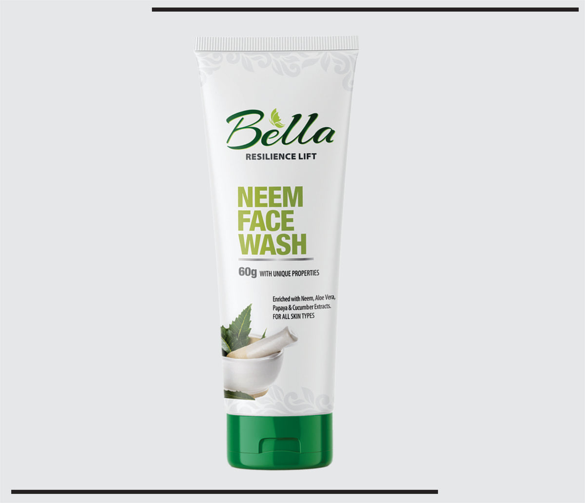 Bella Neem Facewash (60g) Neem + Aloe Vera + Papaya Extract + Cucumber Extract Facewash by Csc